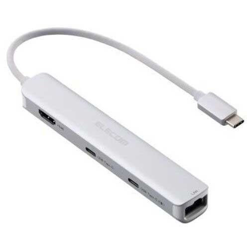 ELECOM แท่นเชื่อมต่อวิดีโอ 6in1 +LAN SV 4549550318617