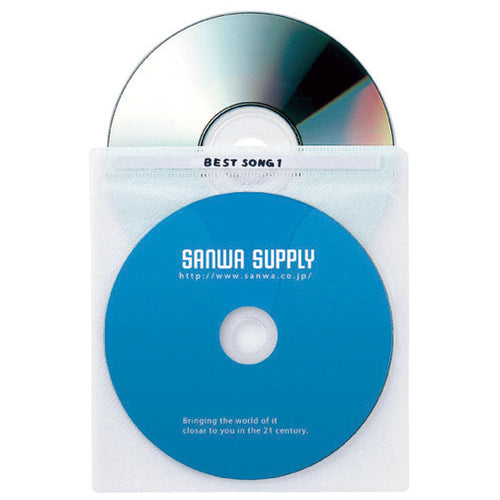 サンワサプライ CD/DVD不織布ケース index付両面 50枚 4969887349335