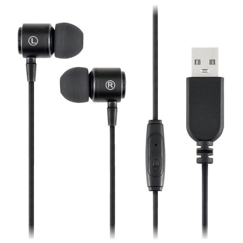 ナカバヤシ USBイヤホンマイク 軽量タイプ UHP-08BK 4902205271291