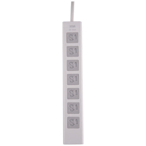 サンワサプライ SW付抜止めシャッタータップ 7個口 3m 4969887790670