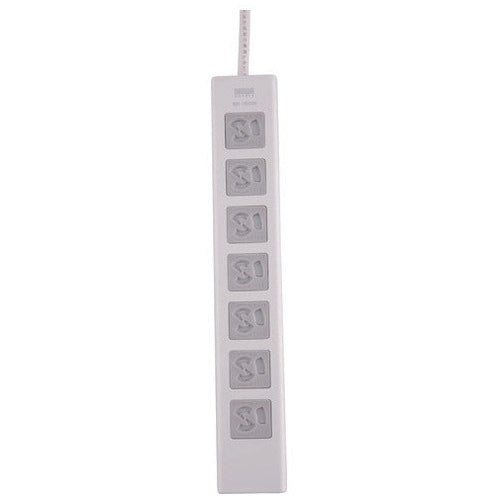 サンワサプライ SW付抜止めシャッタータップ 7個口 5m 4969887790687