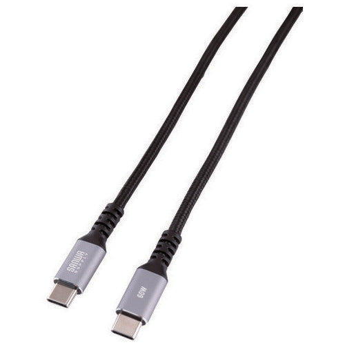 サンワサプライ USB2.0C-Cケーブル1m 高耐久 PD60W 4969887770337
