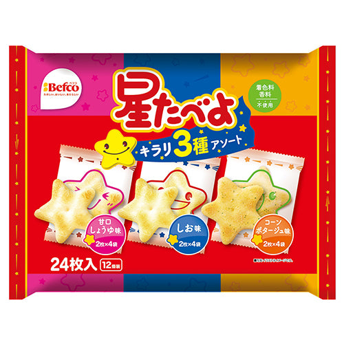 栗山米菓 ※星たべよ3種アソート24枚（2枚×12個装） 4901336731247