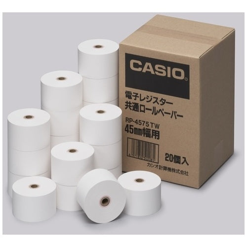 カシオ計算機 レジ用ロール 普通紙 RP-4575-TW 20巻 4971850502081
