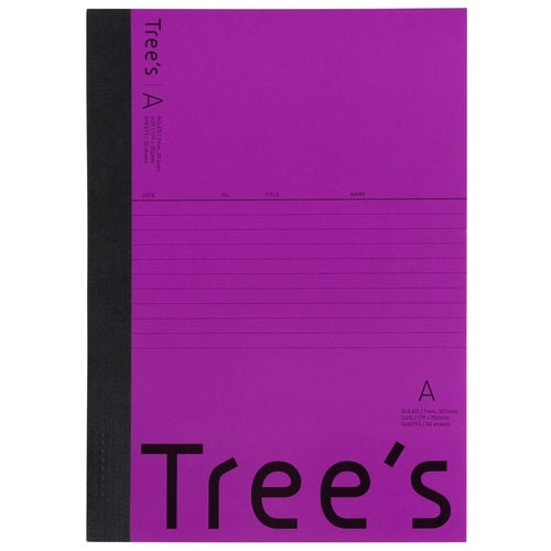 日本ノート Trees B5 A罫30枚 パープル 10冊 2147345302326