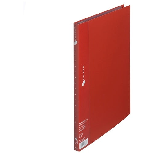 プラス クリアファイル20P FC-122EL A4S 赤 10冊 2147345102056