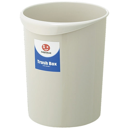 Smart Value Runder Mülleimer mit Griff 8,1 l Grau N151J-G5 4547345040156