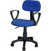 Nakabayashi Nakabayashi OA chair low back Hijitsuki blue CNE-102B/B