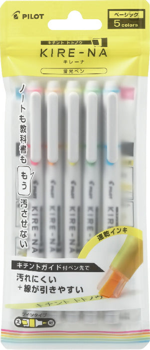 Pilot_Highlighter Pen Kirena Basic Color 5-farvesæt SKIW-1-5C1/4902505676635