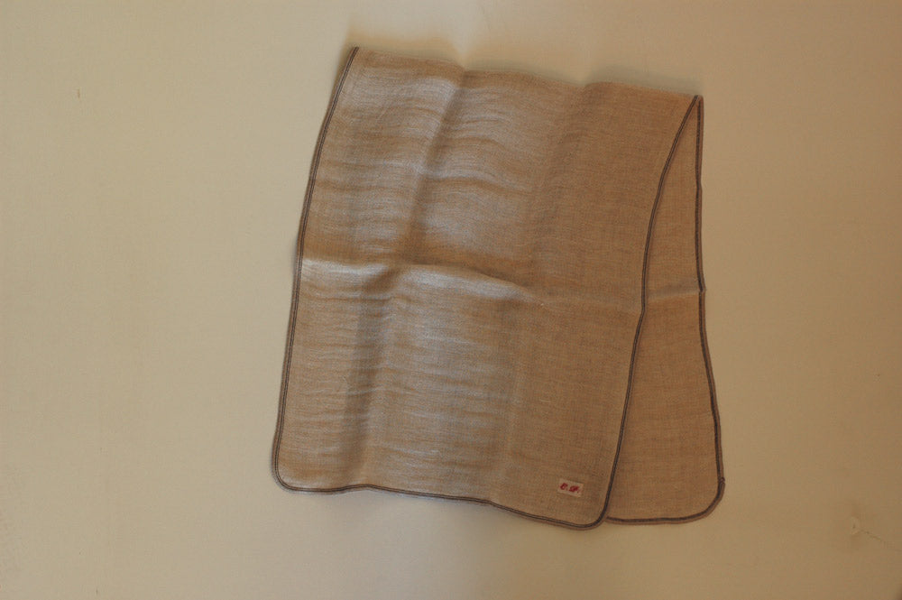 Tuala Muka Linen Kain Rekaan Kurashiki (Semulajadi)