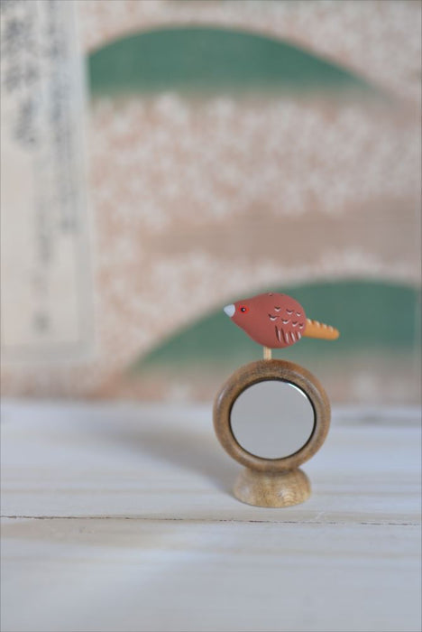 Kurashiki Design Omegasha trælegetøj (fugle / bjergfugle og spejle)