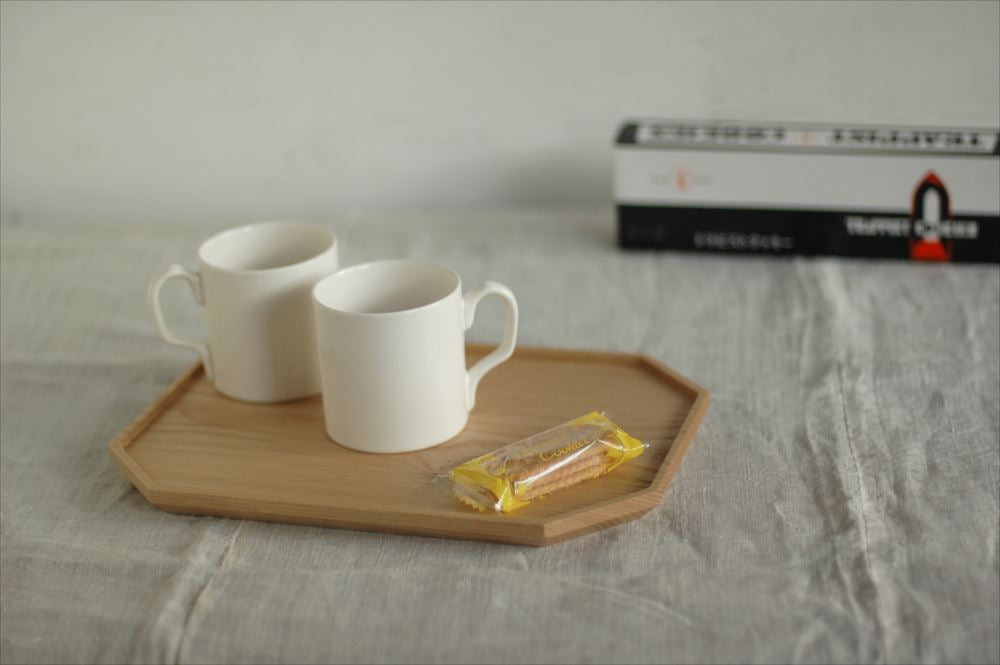Kurashiki Design Vassoio ottagonale in castagna S