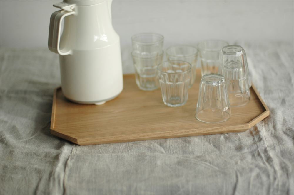 Kurashiki Design Vassoio ottagonale in castagna L