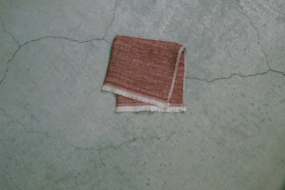 Kurashiki Design Herringbone Gauze Mini Towel Thin (Brown) 28491-03