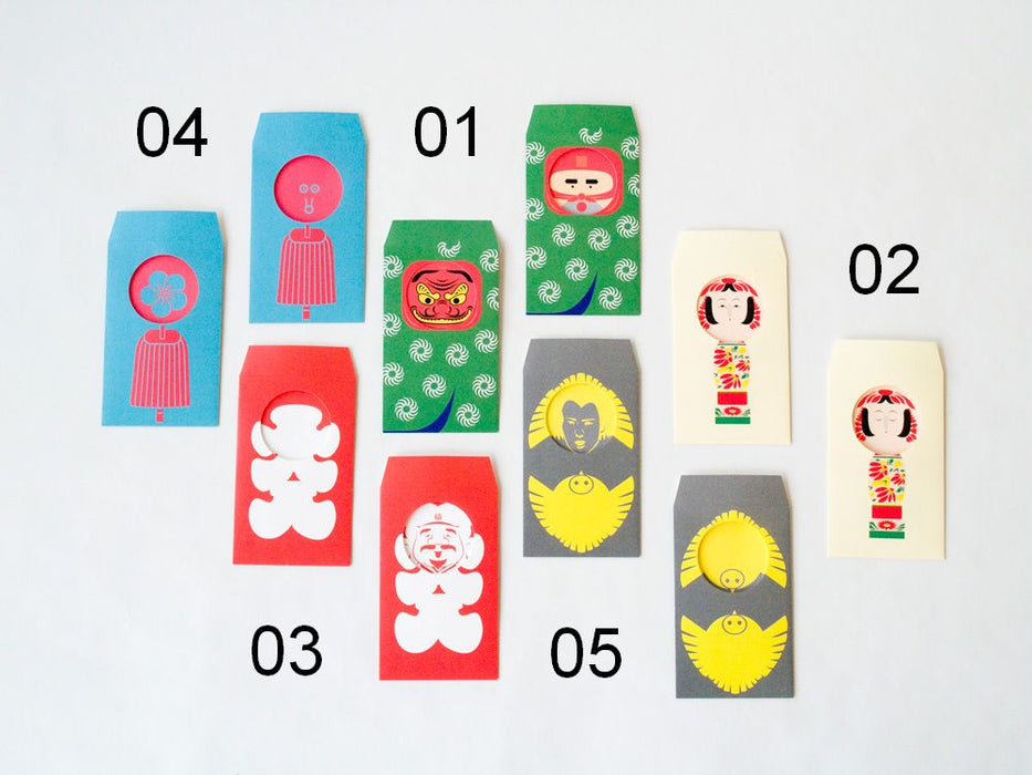 Kurashiki Design Pochibukuro 2 pezzi (Kokeshi) 29212-02