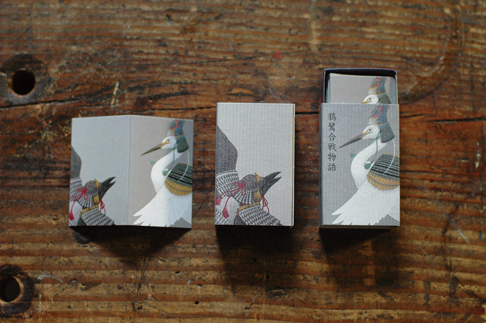 Kurashiki Design Biglietto pieghevole Otogi Zoshi (Raven Heron Gassen) in scatola 29434-02