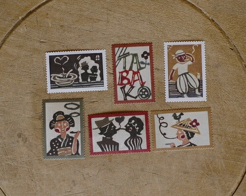 Kurashiki Design Water paste sticker 6 jenis (tembakau) 45331-05