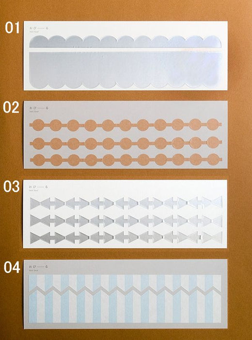 Kurashiki Design Obiru 01 (Wolkensiegel/Silber/4er-Set) 45421-01