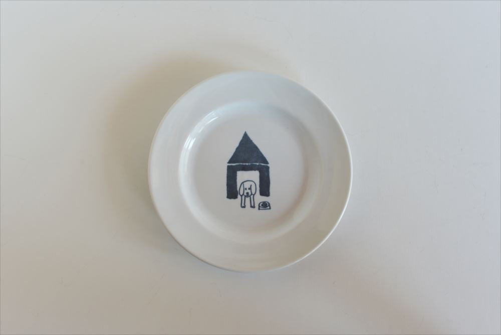 Kurashiki Design Torineko Bonbon Dog Piatto Rotondo (Piccolo)