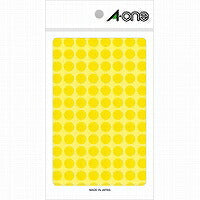 A-One Kleurlabel Geel Rond 9mm 14 Vellen 07004