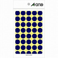 A-One Kleurlabel Blauw Rond 15mm 14 Vellen 07022