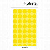 A-One Kleurlabel Geel Rond 15mm 14 Vellen 07024