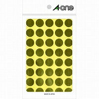 A-one Color Label Guld Rund 15mmφ 8 ark (320 styk) 07031