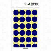 A-One Color Label Blå Rund 20 mm 14 ark 07042