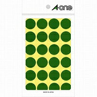 A-one Color Label Grøn Rund 20mmφ 14 ark (336 stykker) 07043