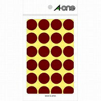 A-One Color Label Brun Rund 20 mm 14 ark 07047