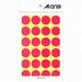 A-One Color Label Peach Round 20mm 14 Sheets 07048