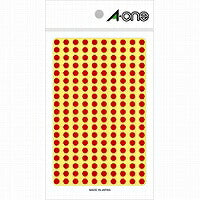 A-en farve etiket rød rund 5mmφ 9 ark (1.800 styk) 07061