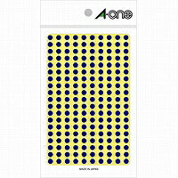 A-One Color Label Blå Rund 5 mm 9 ark 07062