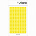 Label A-Satu Warna Kuning Bulat 5mm 9 Helaian 07064