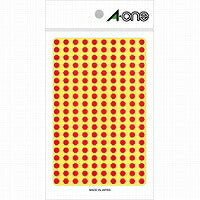 A-one Color Label Peach Rund 5mmφ 9 ark (1.800 styk) 07068