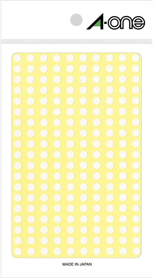 A-One Color Label Hvid Rund 5 mm 9 ark 07070
