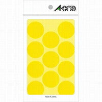 A-One Color Label Gul Rund 30 mm 14 ark 07234