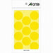 A-One Color Label Yellow Round 30mm 14 Sheets 07234