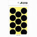 Label A-Satu Warna Hitam Bulat 30mm 14 Helaian 07239
