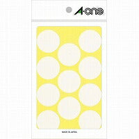 A-One Color Label Hvid Rund 30 mm 14 ark 07240