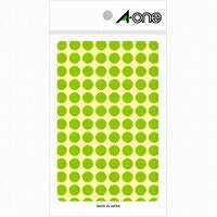 A-One Special Label Fluorescerende Grøn rund 9 mm 4 ark 08172