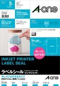 エーワン ラベルシール キレイにはがせる 光沢透明 ノーカット 5枚 29289