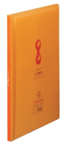 King Jim Clear File Side in Hictus (Transparent) A4S 7187TW Orange