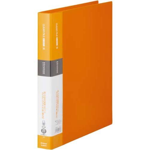 King Jim Clear File Simply Replaceable A4S 25P 138SPW Orange