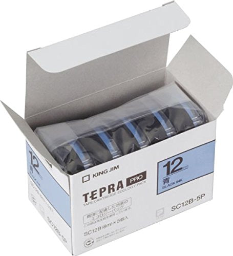 King Jim Tape Cartridge Tepra PRO SC12B-5P 12mm 5 pieces Blue