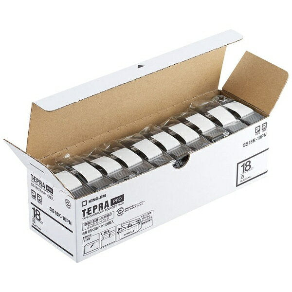 King Jim PRO Tape Eco Pack Étiquette Blanche SS18K-10PN