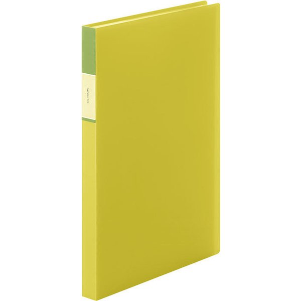 KING JIM FV166TW Schlüssel [Favoriten, transparente Datei (transparent), A4, 40 Taschen, gelb]