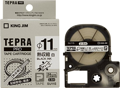 King Jim Tape Cartridge Tepla PRO Heat Shrink Tube SU11S White