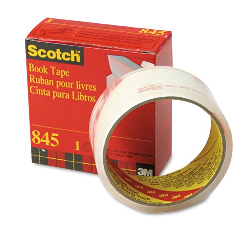 3M Scotch Transparent Book Tape Thick 38.1mm x 13.7m 845 38