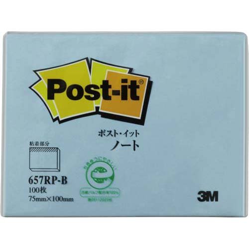 Post-it 75x100mm 100 fogli Blu 657RP-B